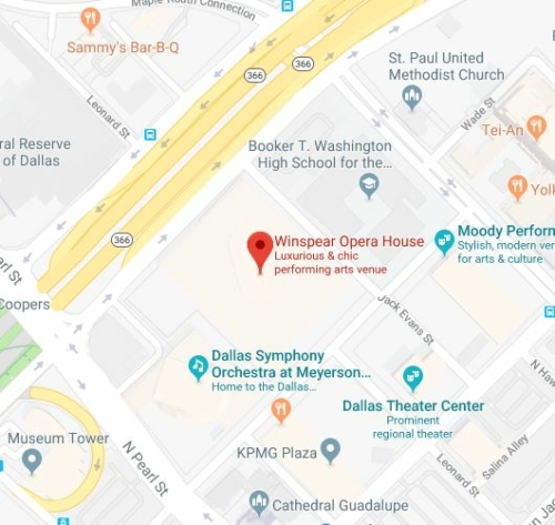 Google Maps image of the Winspear Opera House in Dallas